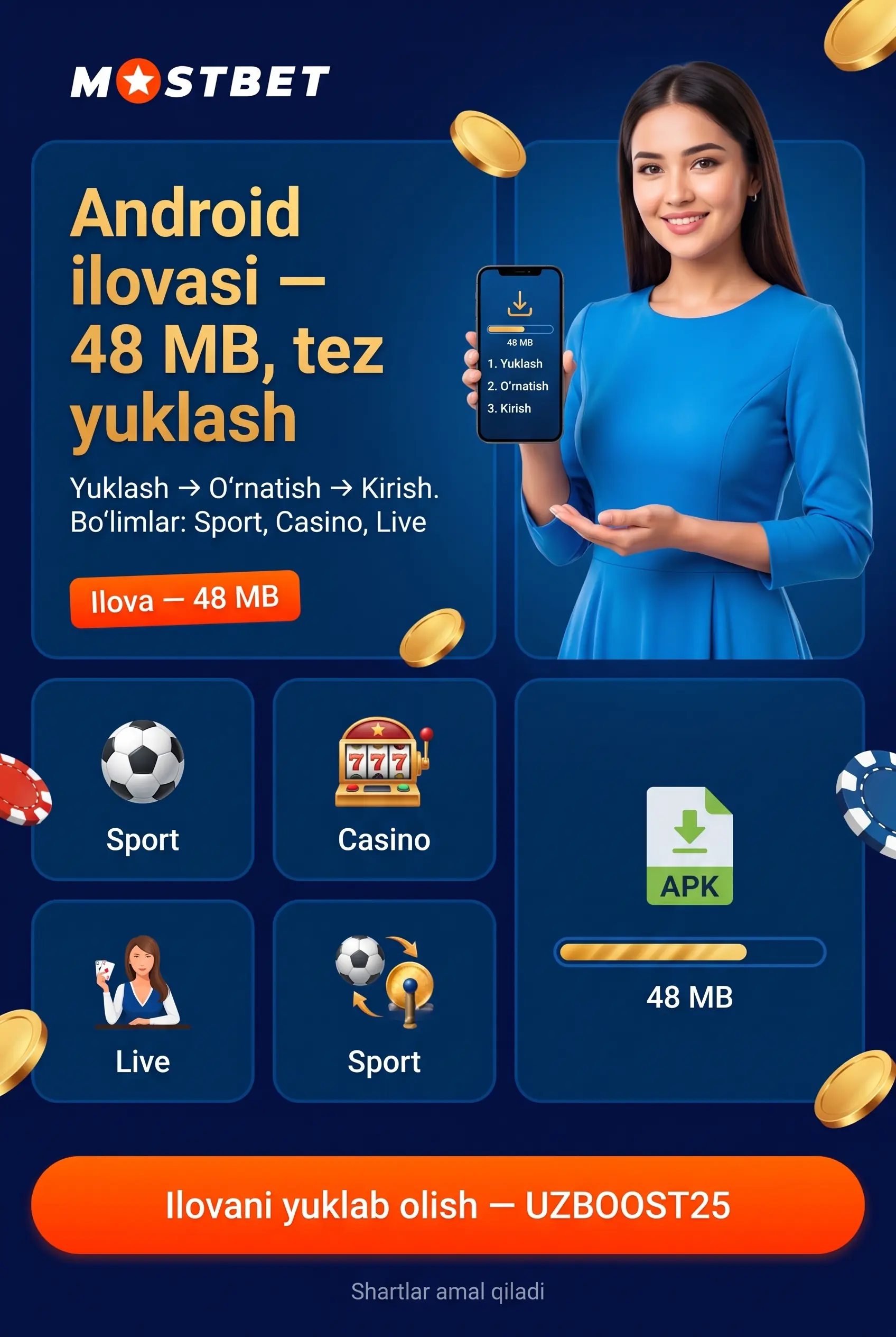 Mostbet ilovasi Android